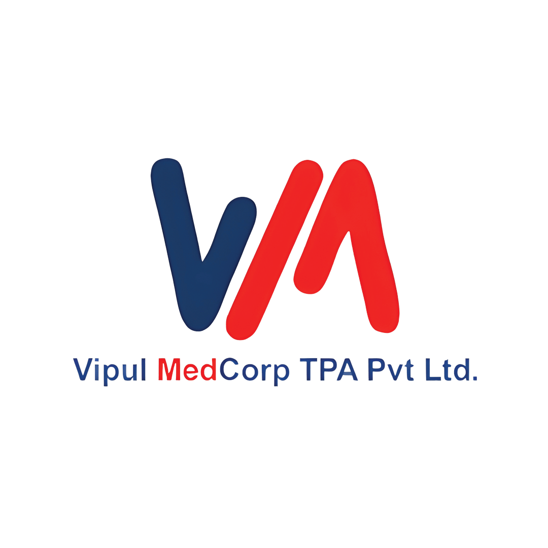 Vipul MedCare Pvt. Ltd. logo with red and blue text